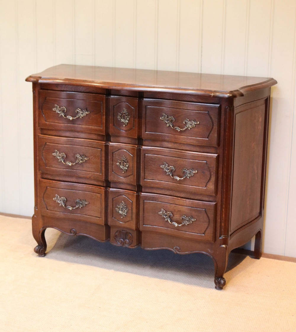 French Oak Serpentine Chest Of Drawers View VI