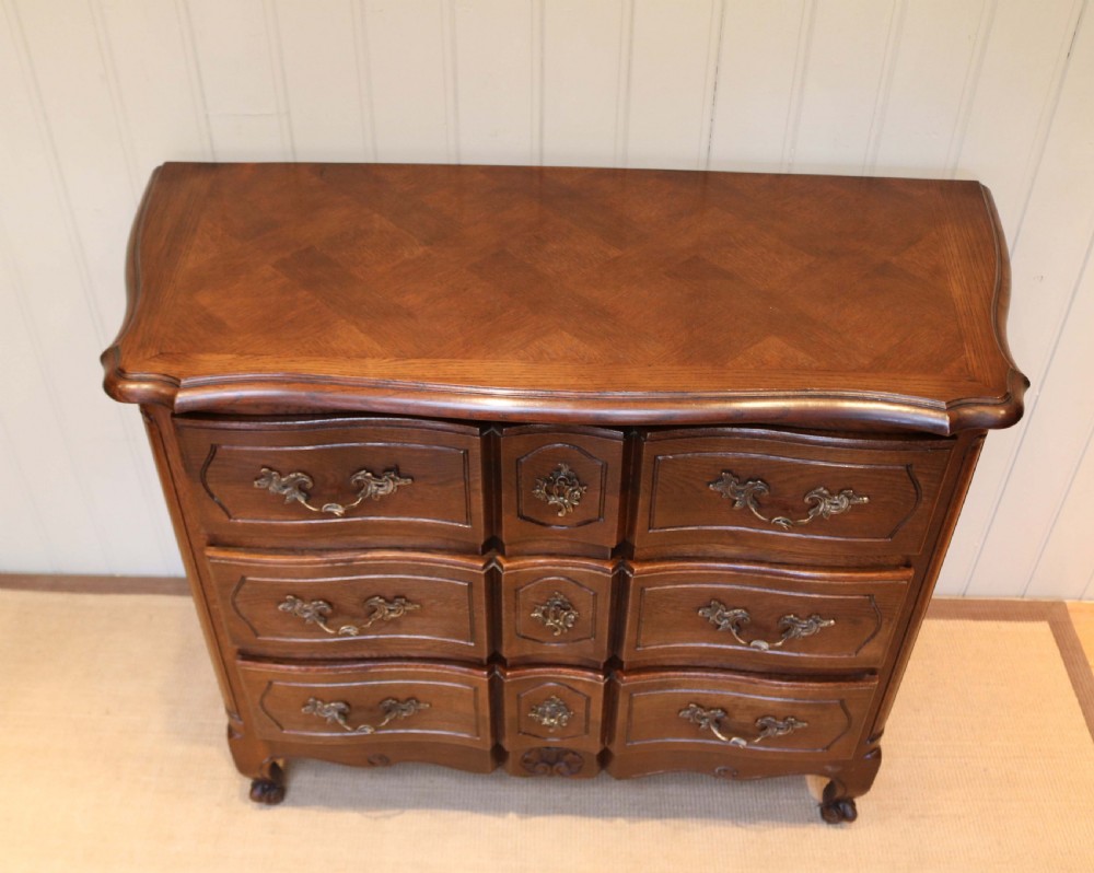 French Oak Serpentine Chest Of Drawers View VII