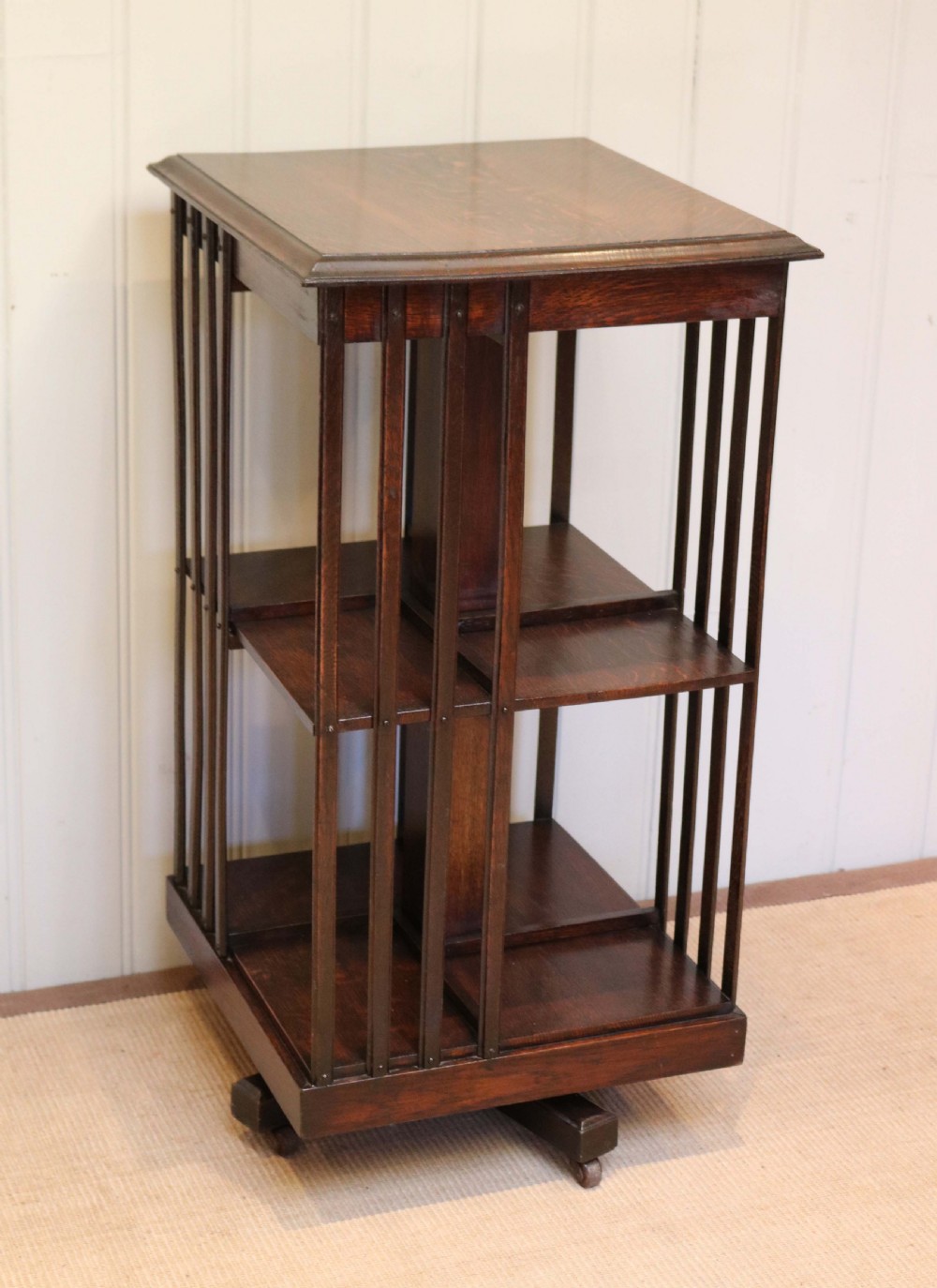 Oak Revolving Bookcase View II