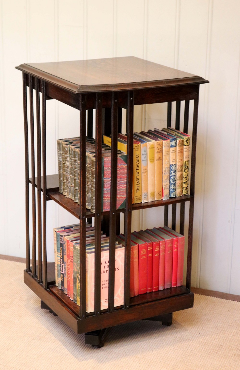 Oak Revolving Bookcase View III