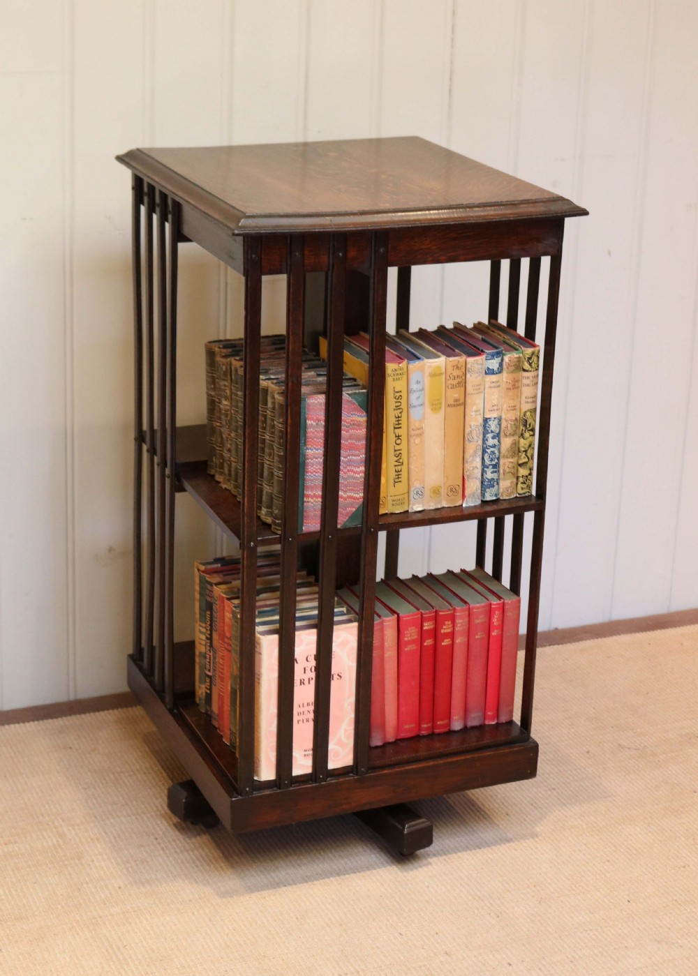 Oak Revolving Bookcase View V