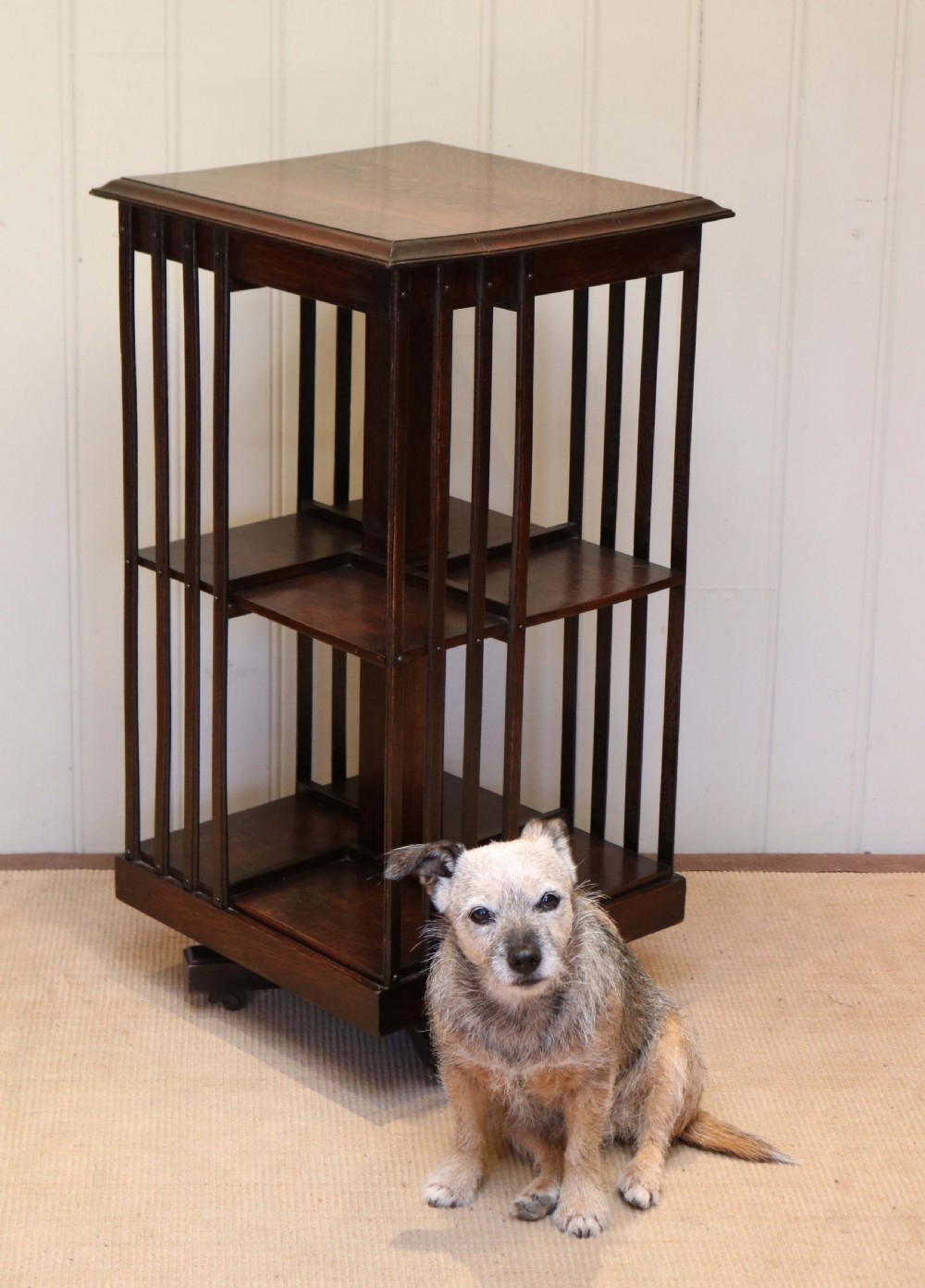 Oak Revolving Bookcase View VII
