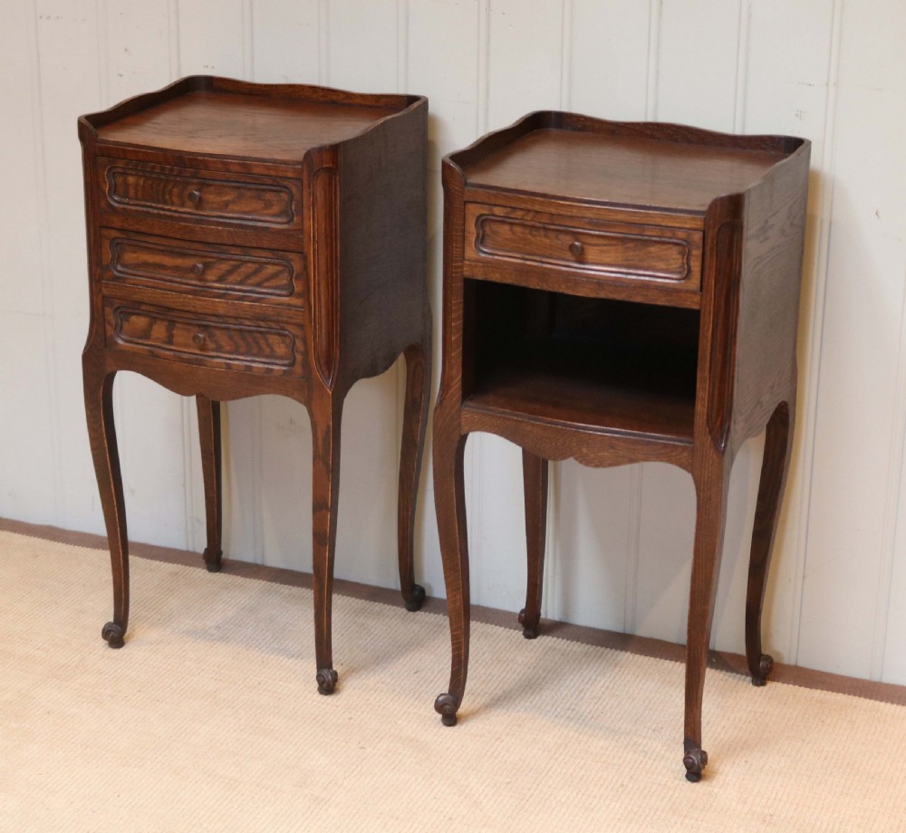 Pair Of French Oak Bedside Cabinets  View III