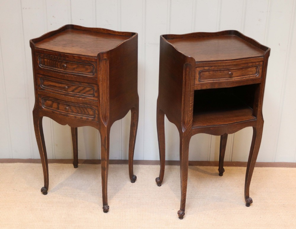 Pair Of French Oak Bedside Cabinets  View V