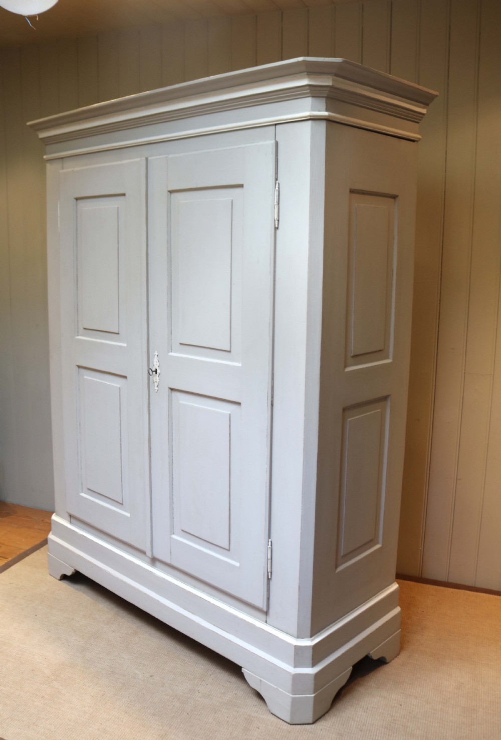 Large Continental Painted Two Door Wardrobe View II