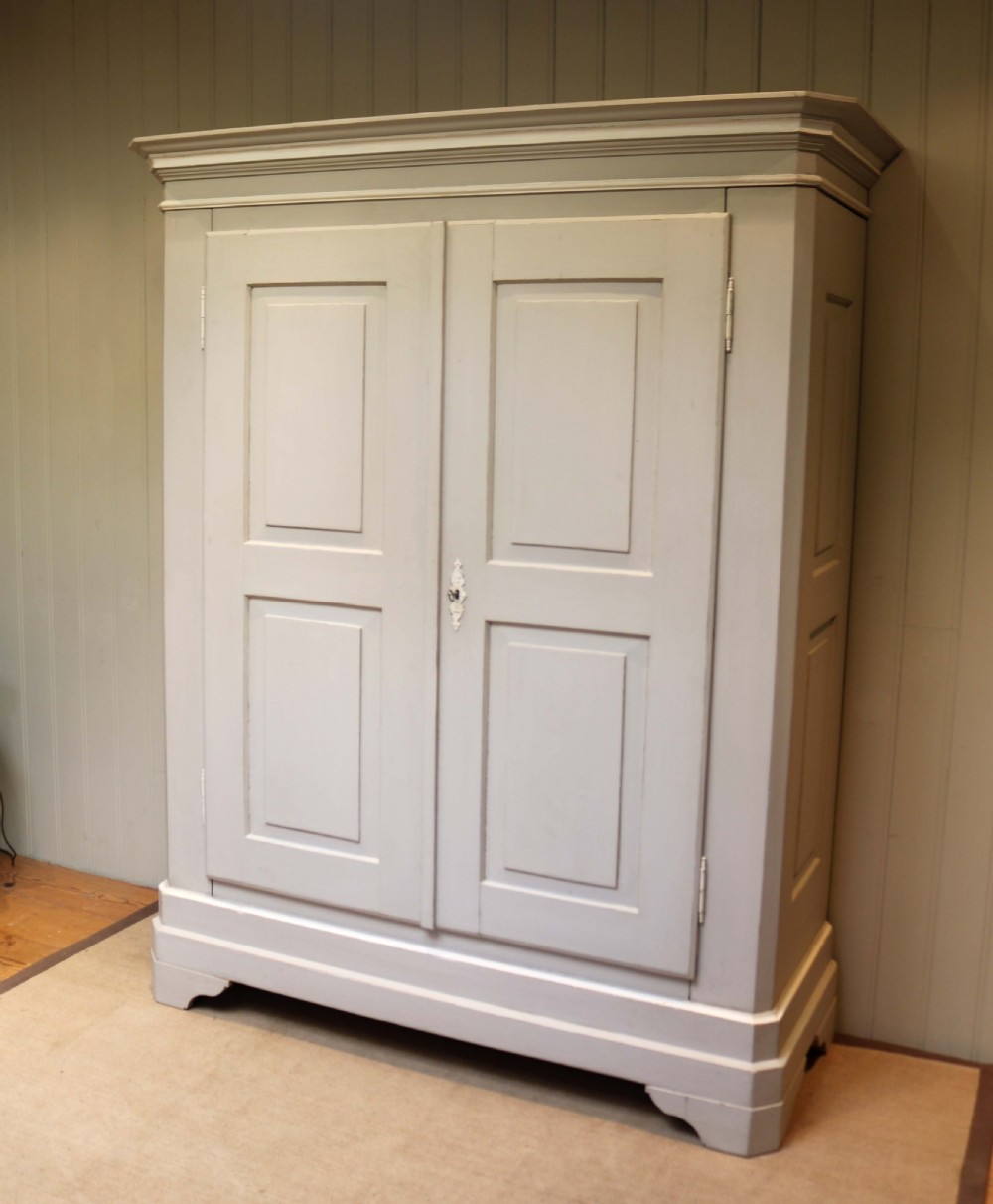 Large Continental Painted Two Door Wardrobe View VII