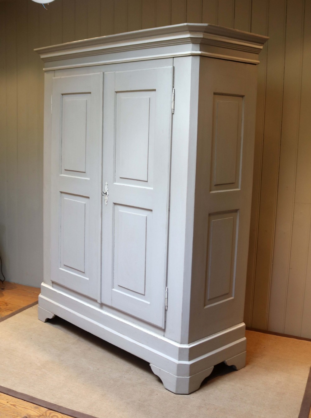 Large Continental Painted Two Door Wardrobe View VIII