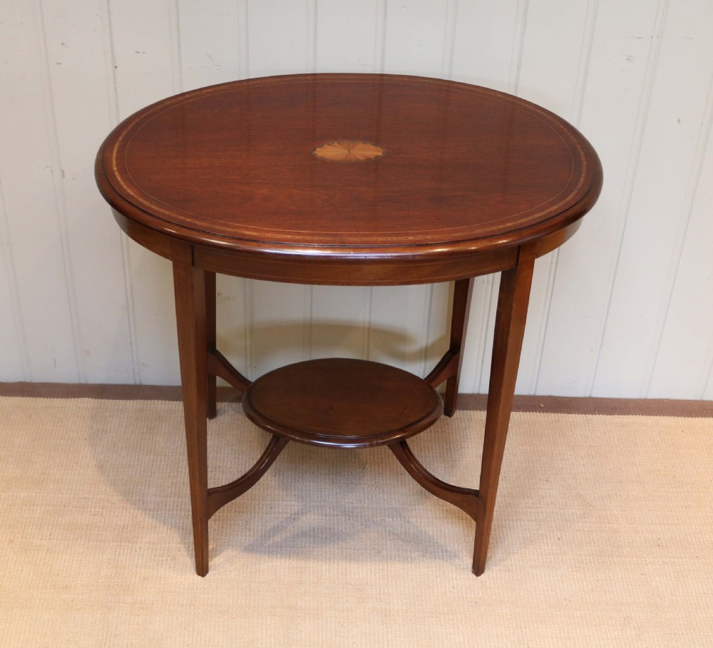 Edwardian Oval Inlaid Mahogany Table