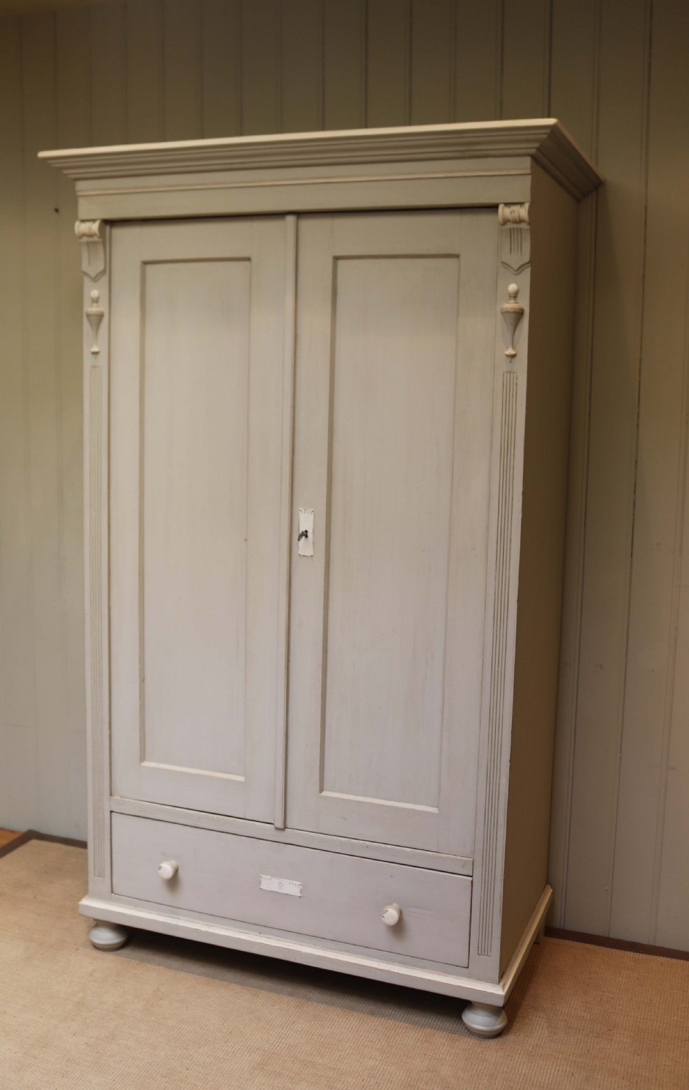 Late 19th Century Painted Continental Two Door Wardrobe View II