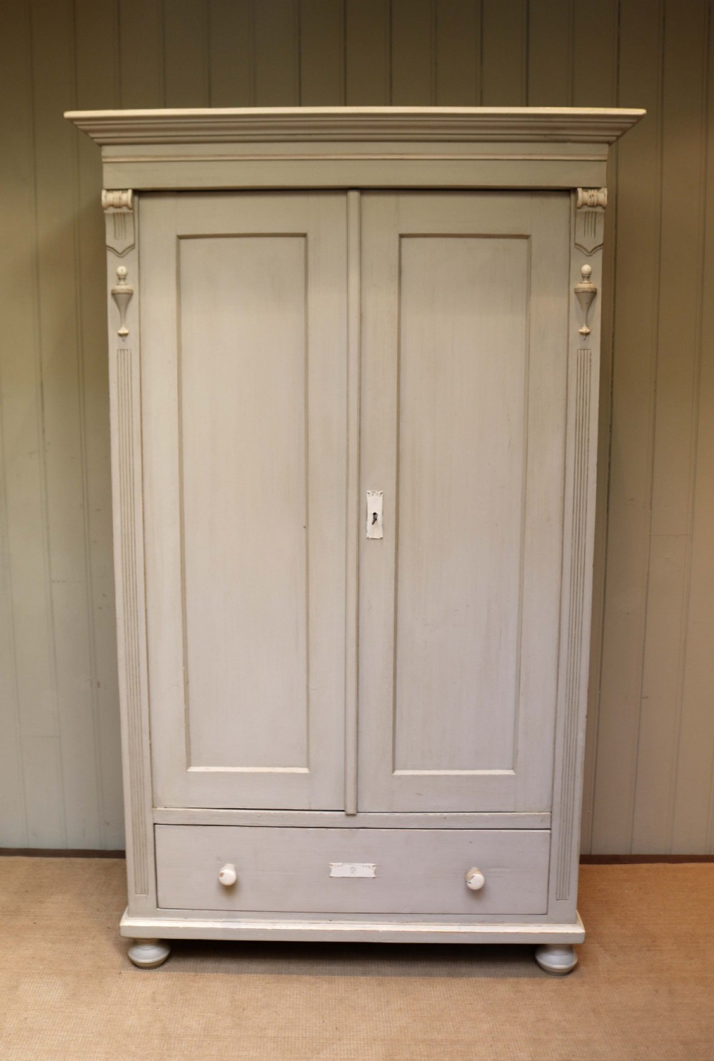 Late 19th Century Painted Continental Two Door Wardrobe View III