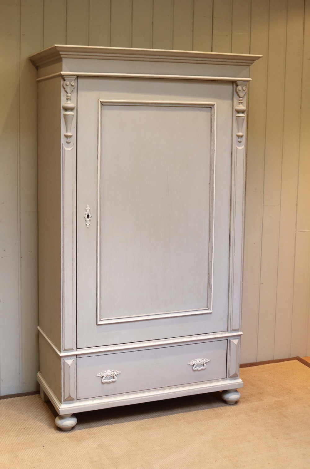 Late 19th Century Painted Continental Cupboard 