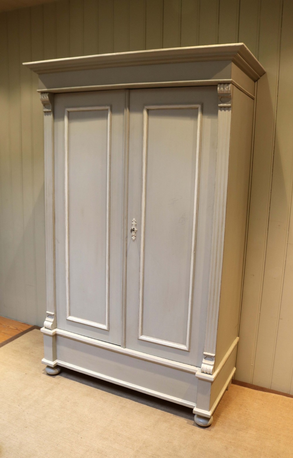 Late 19th Century Continental Painted Two door Wardrobe  View II