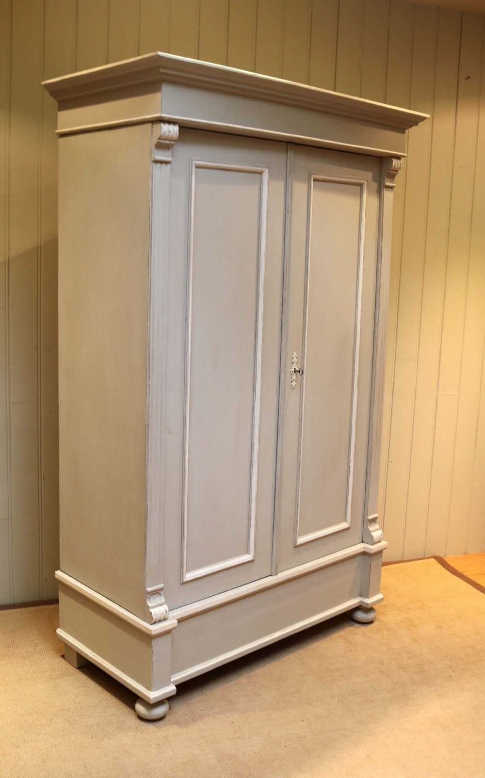 Late 19th Century Continental Painted Two door Wardrobe  View III