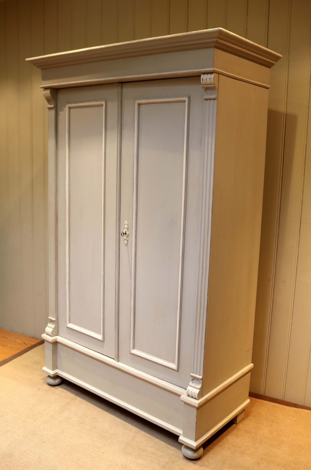 Late 19th Century Continental Painted Two door Wardrobe  View VI