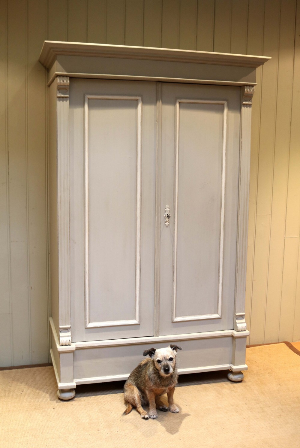Late 19th Century Continental Painted Two door Wardrobe  View VIII