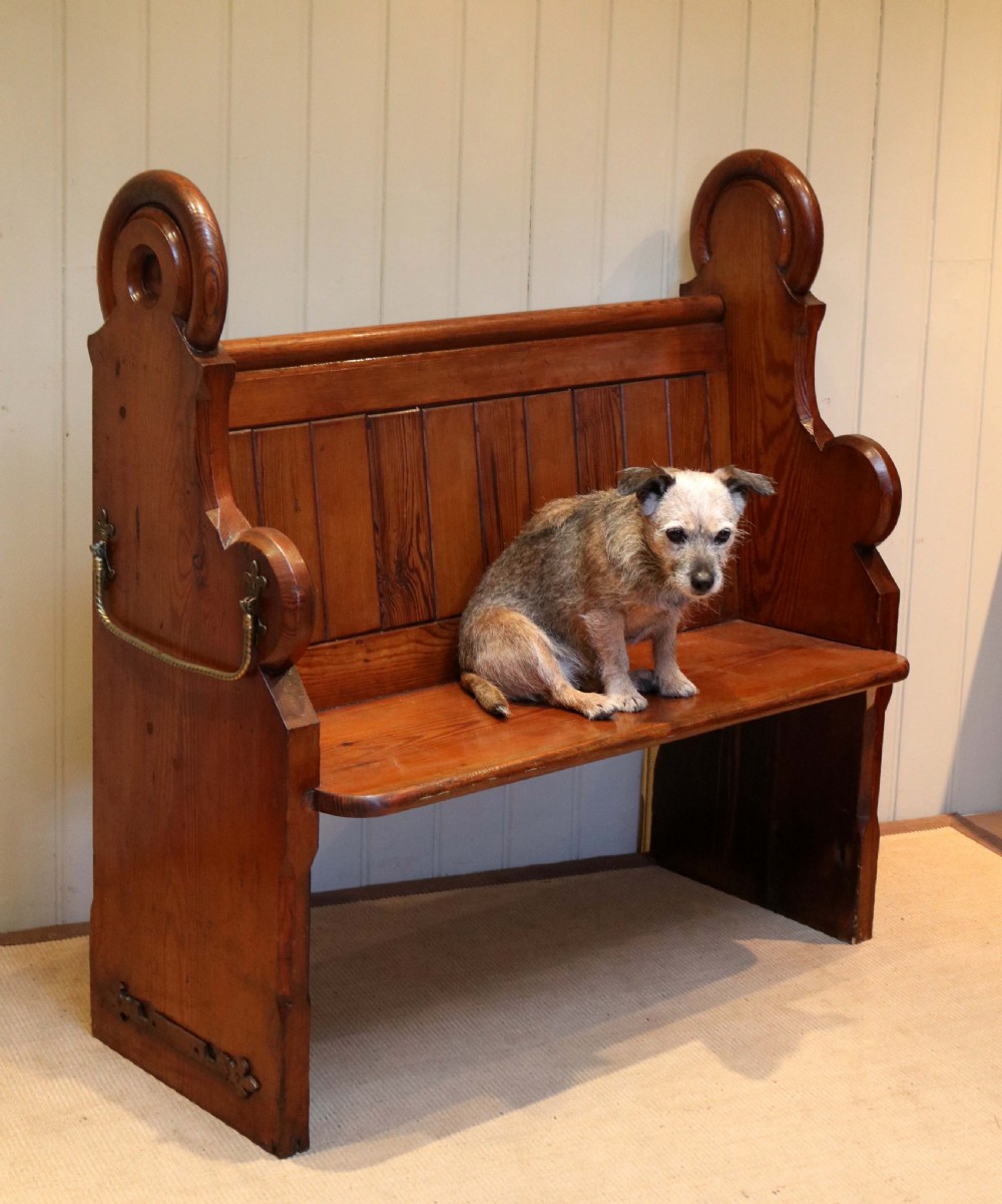 Pitch Pine Church Pew  View V