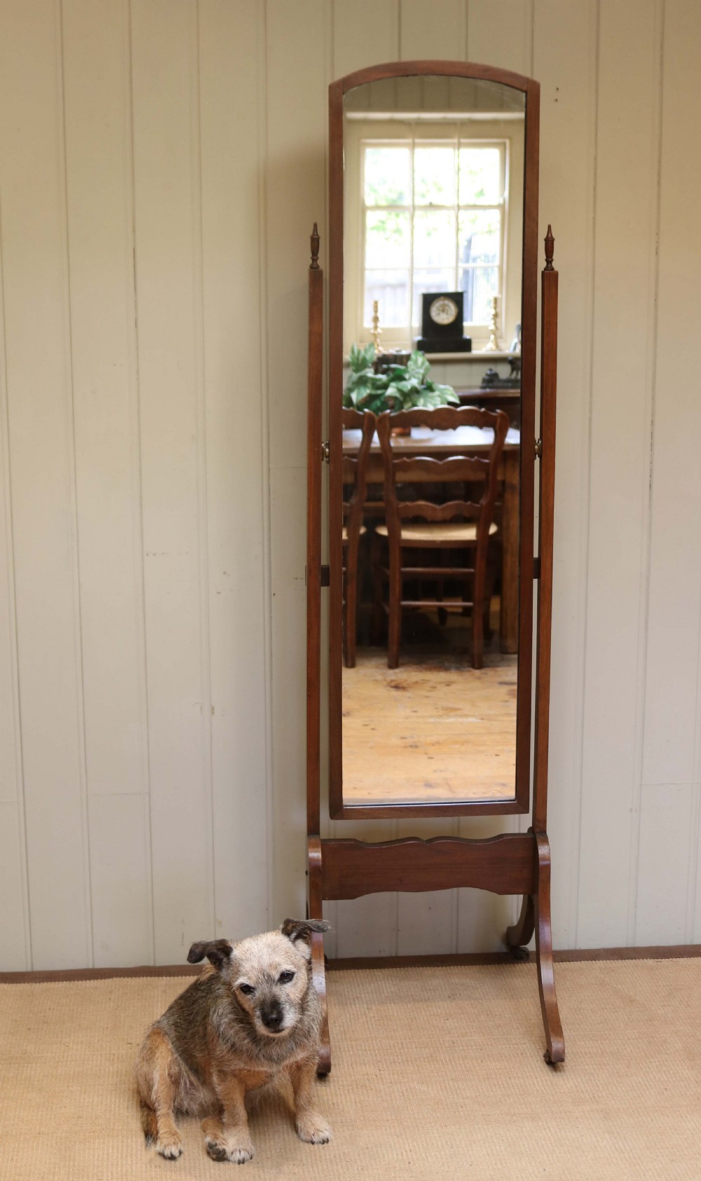 1920s Mahogany Cheval Mirror View V