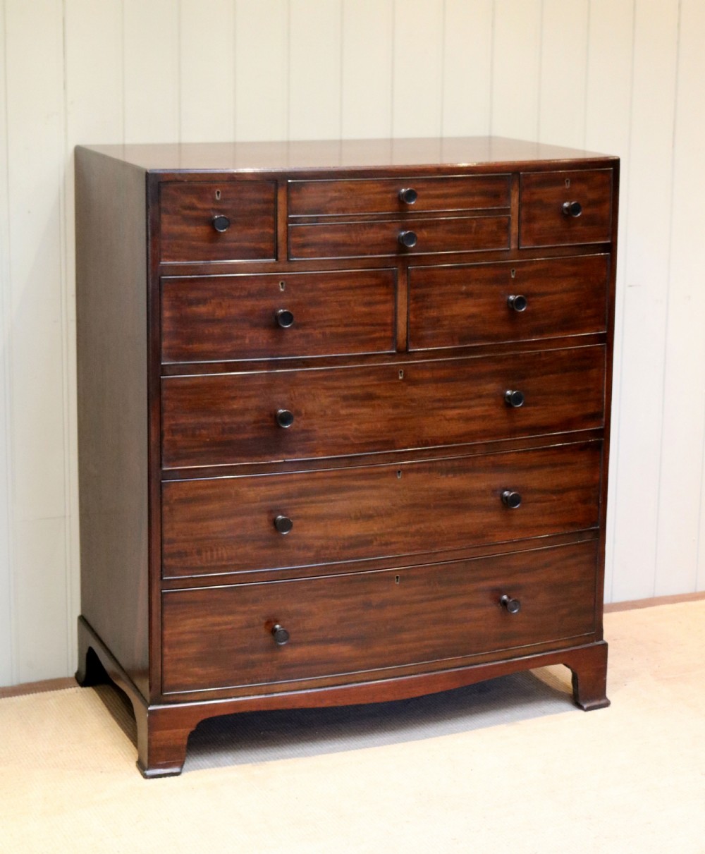 Mahogany Bow Front Chest Of Drawers