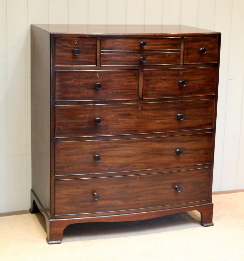 Mahogany Bow Front Chest Of Drawers View II