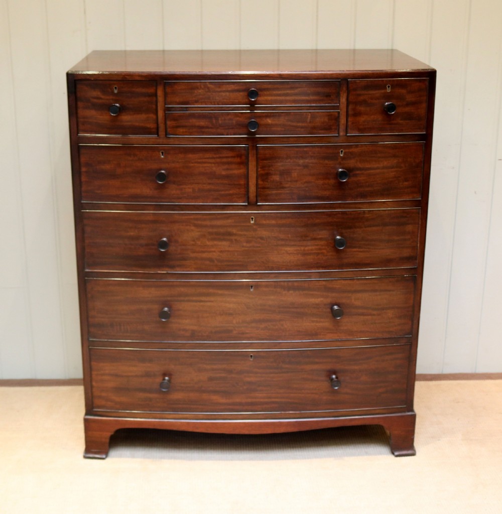 Mahogany Bow Front Chest Of Drawers View III