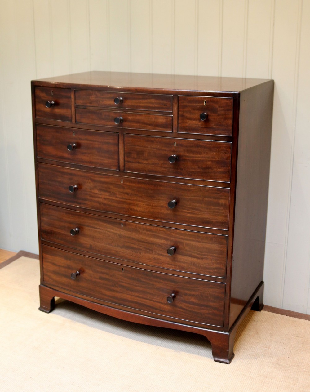Mahogany Bow Front Chest Of Drawers View IV