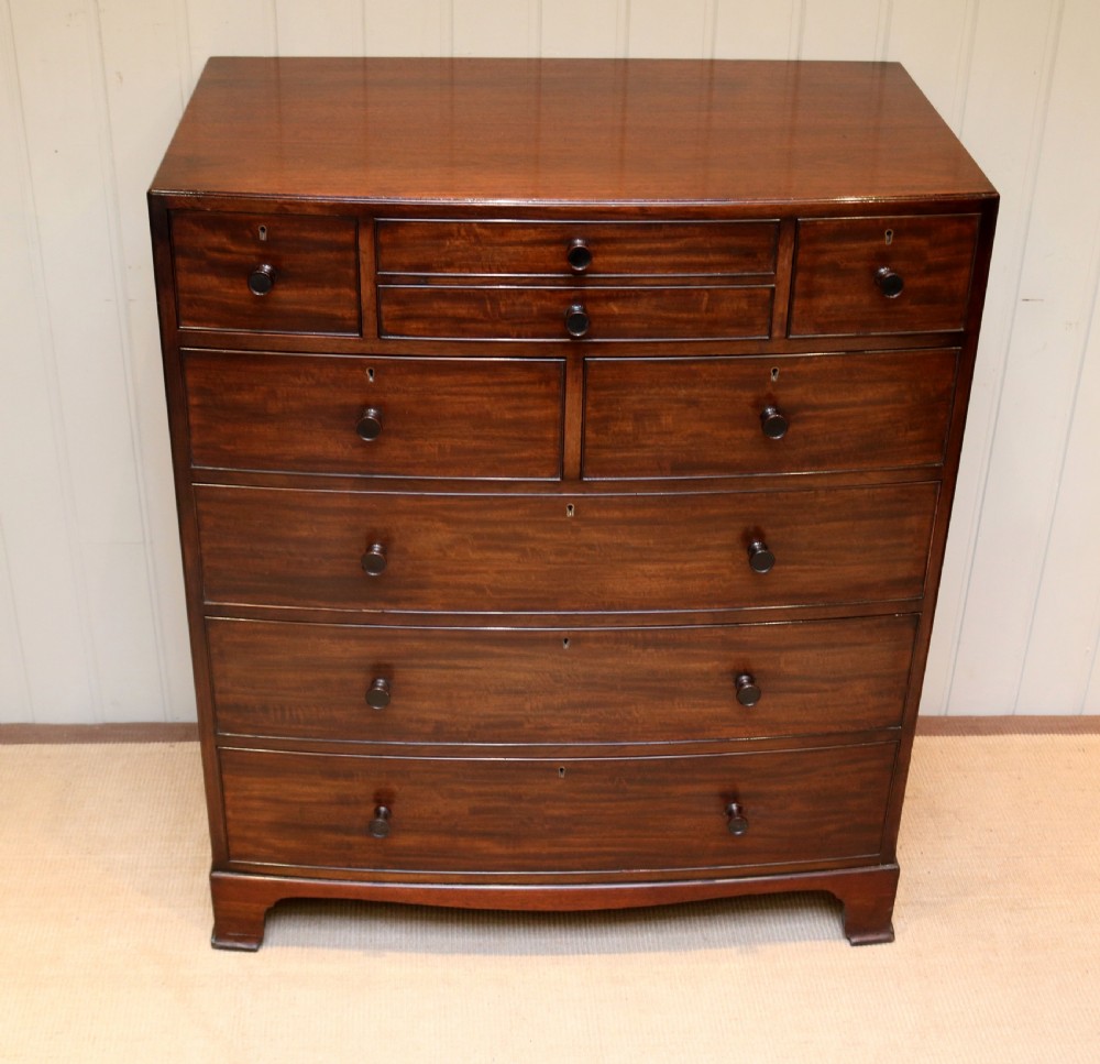Mahogany Bow Front Chest Of Drawers View VII