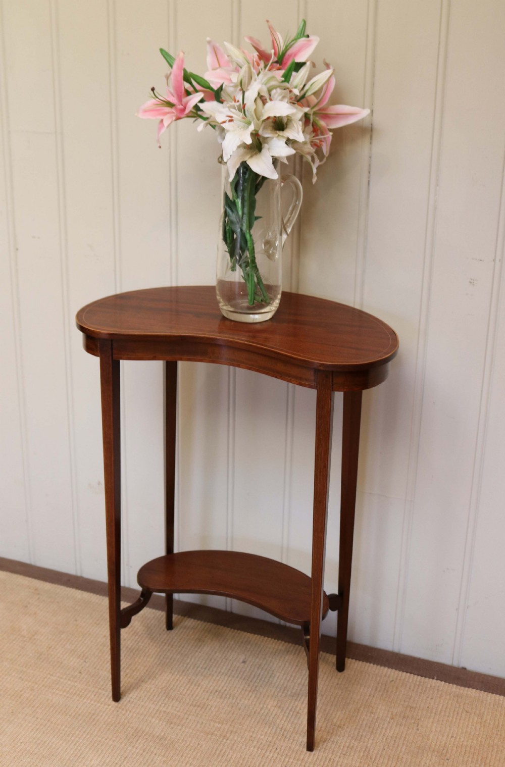 Edwardian Inlaid Kidney Shaped Table View VI
