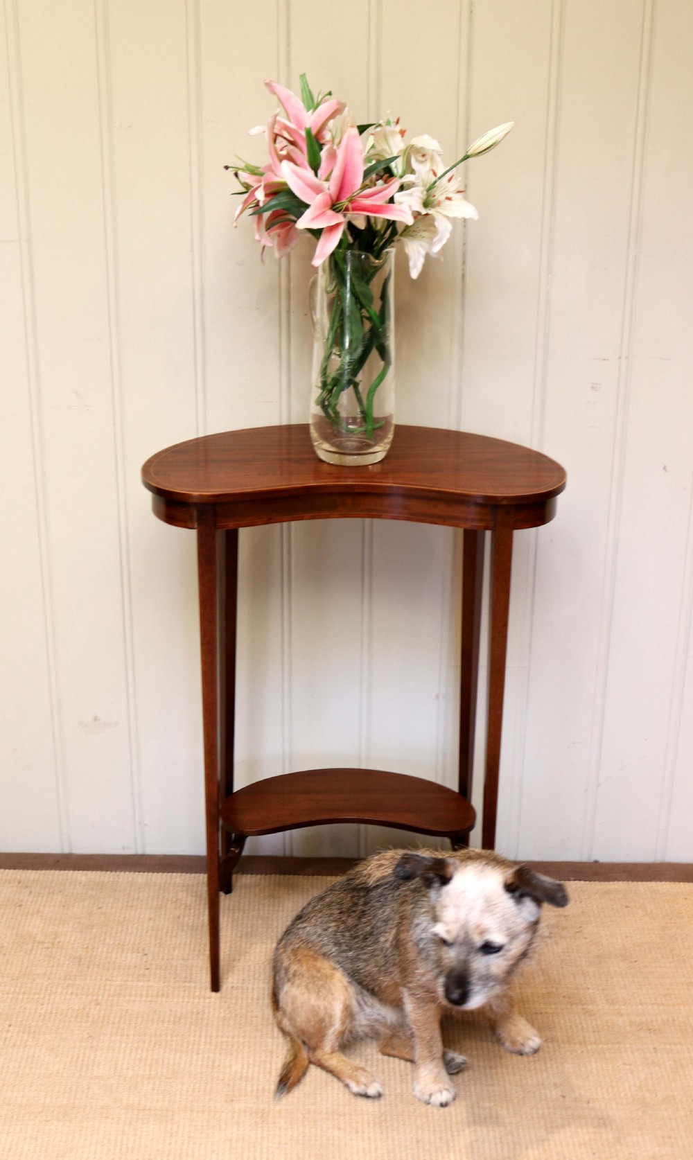 Edwardian Inlaid Kidney Shaped Table View VIII