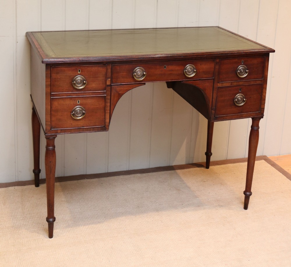 Mahogany Kneehole Desk View II