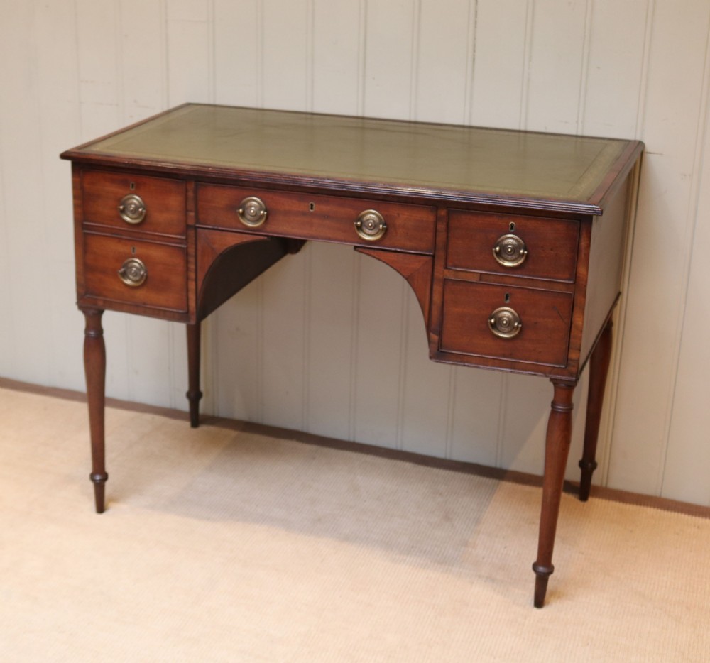 Mahogany Kneehole Desk View III