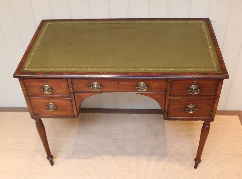 Mahogany Kneehole Desk View V