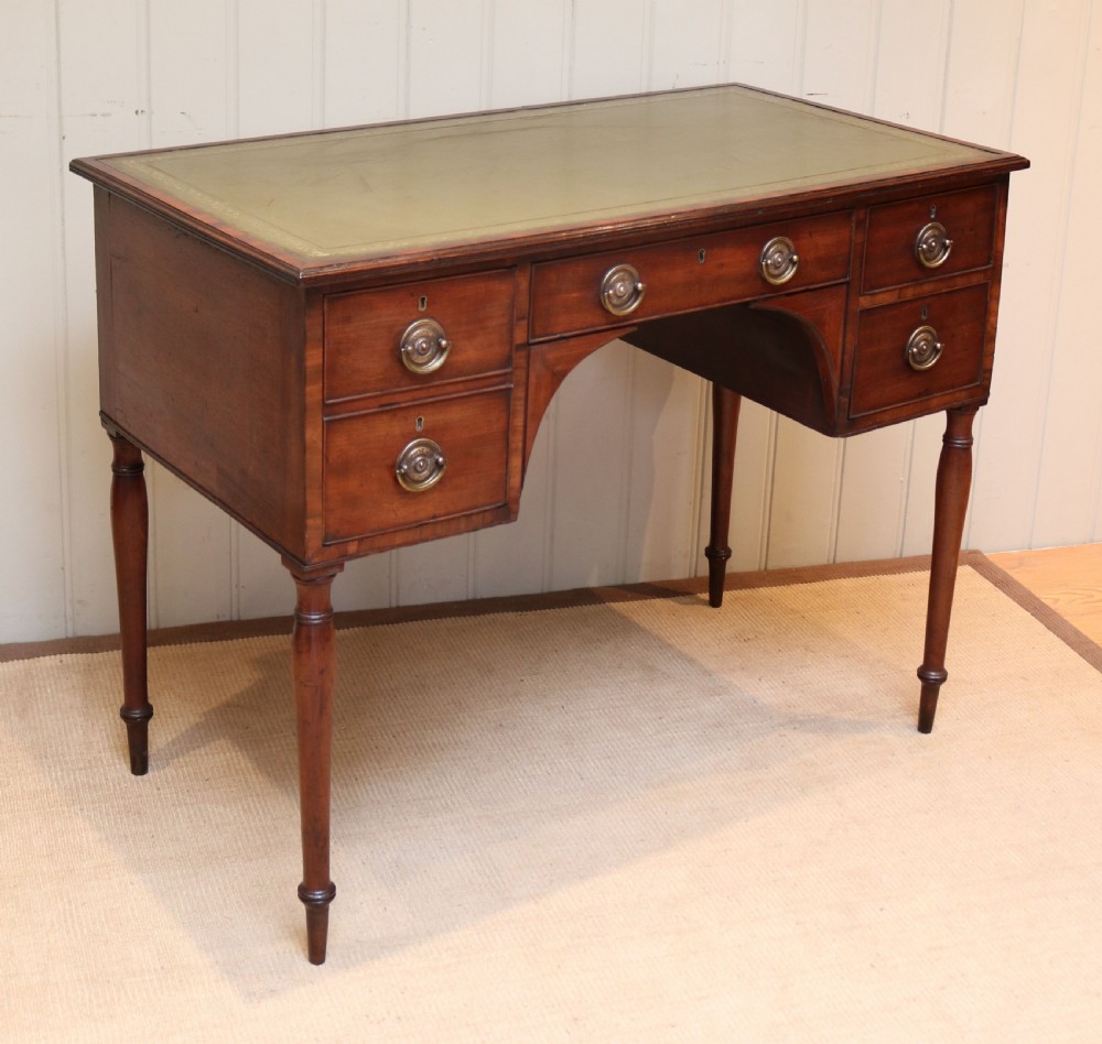 Mahogany Kneehole Desk View VI