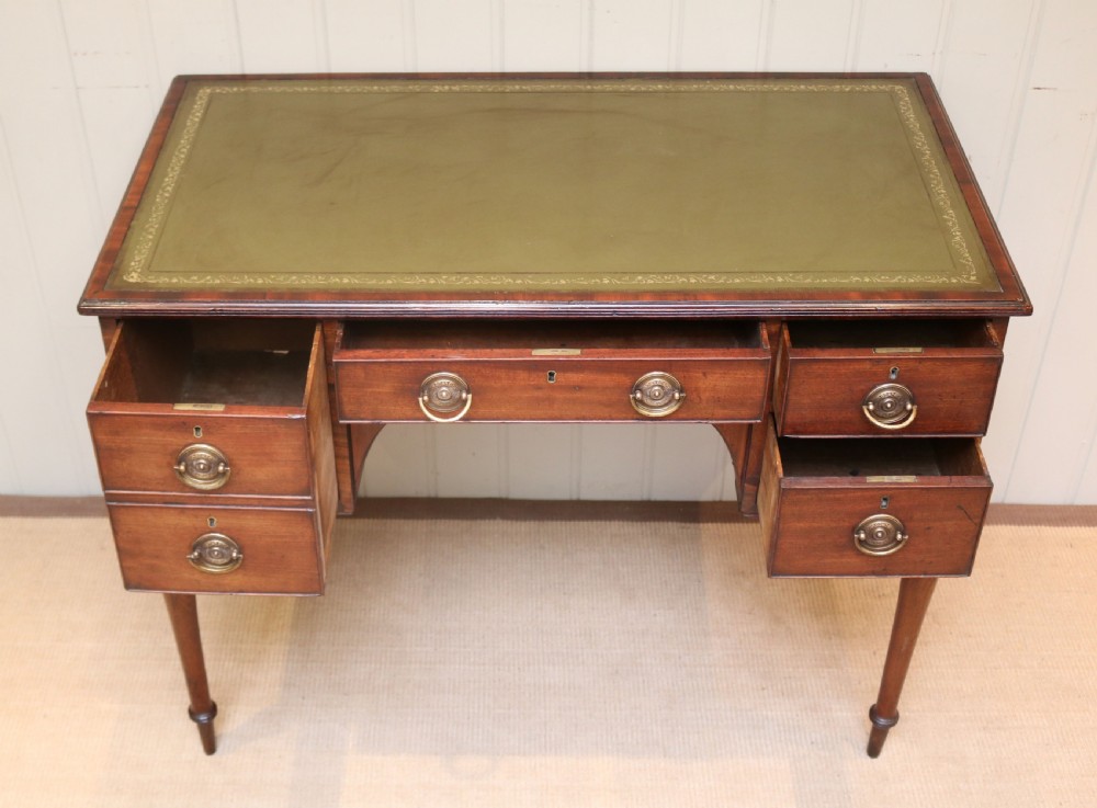 Mahogany Kneehole Desk View VII
