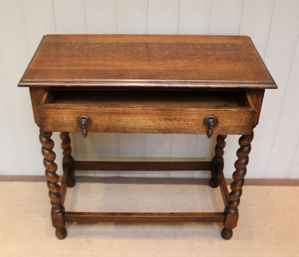 1920s Oak Side Table  View V