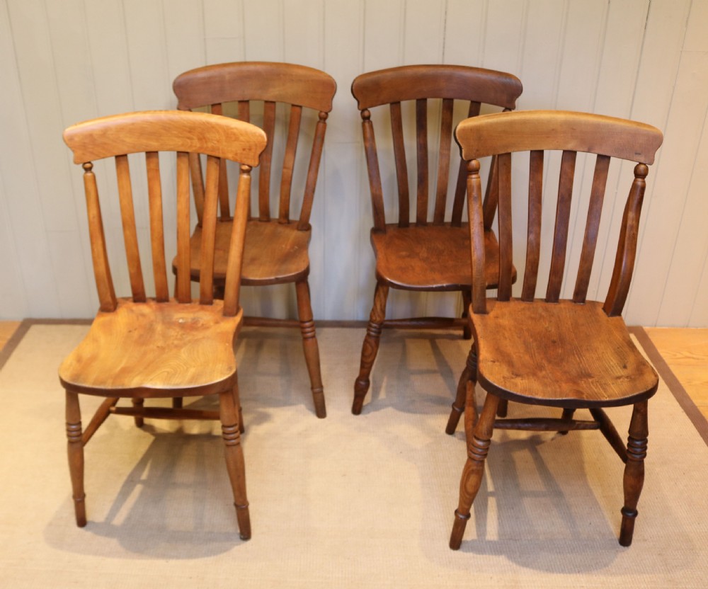 Set Of Four Beech And Elm Chairs View III