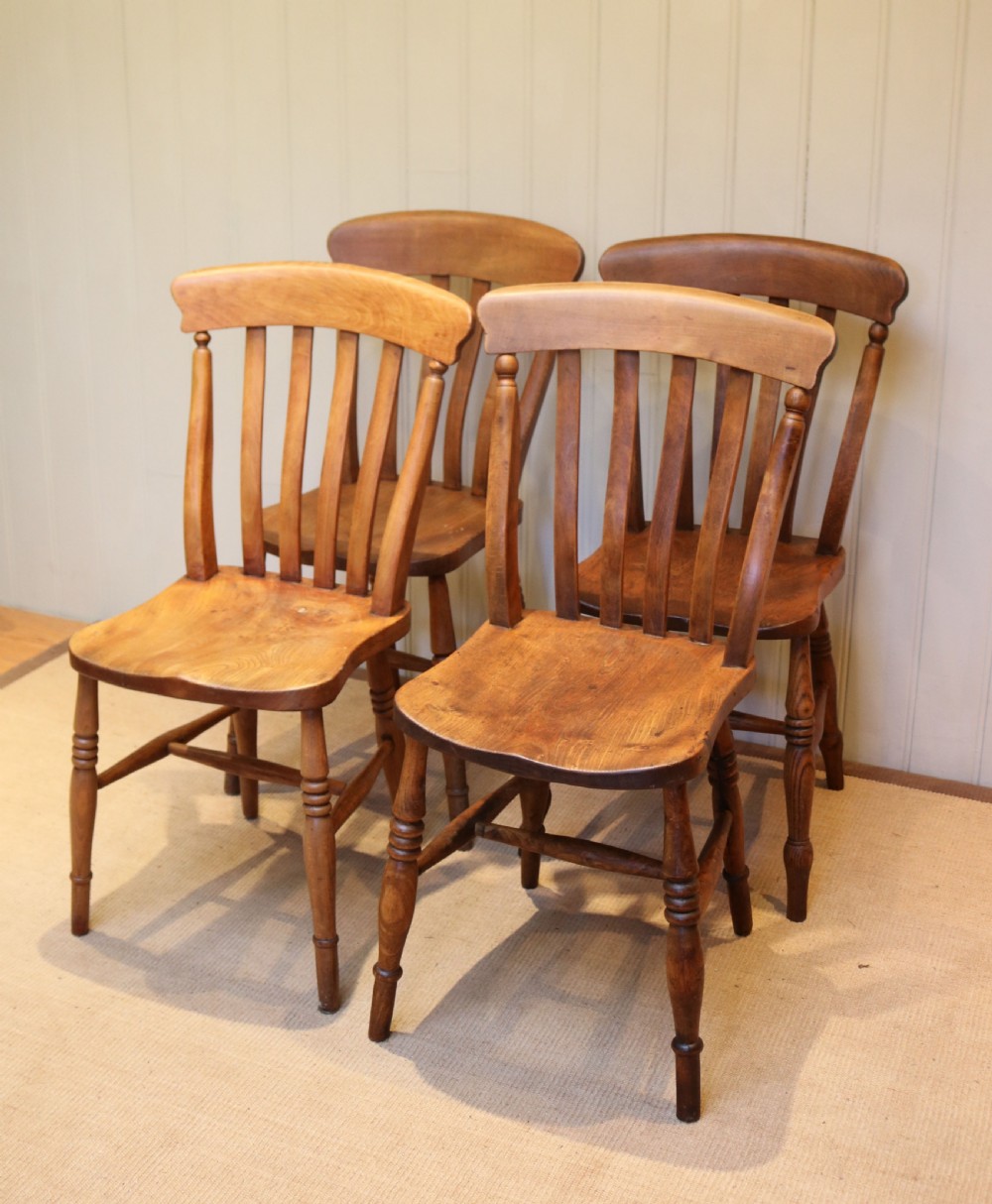 Set Of Four Beech And Elm Chairs View V
