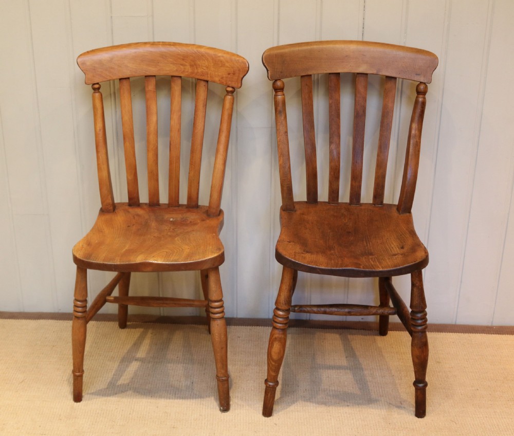 Set Of Four Beech And Elm Chairs View VI