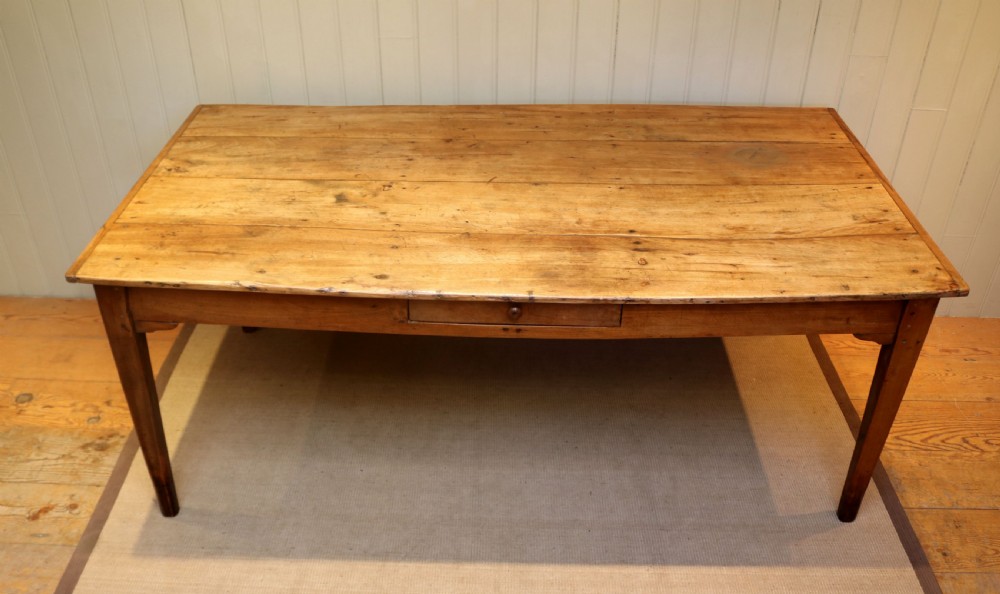 Large Rustic French Beech Farmhouse Table
