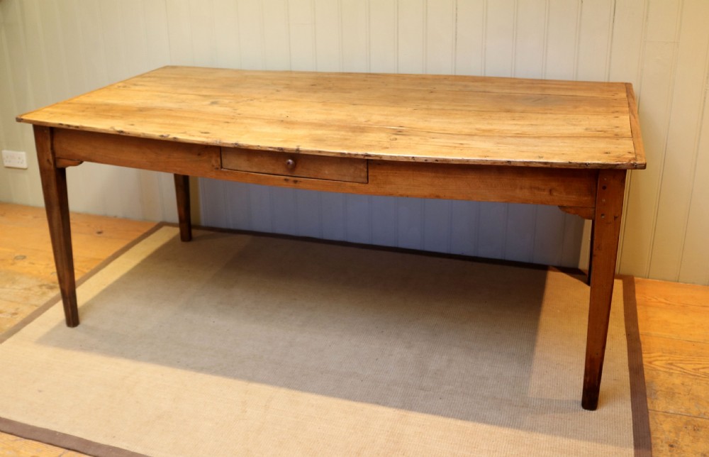 Large Rustic French Beech Farmhouse Table View III