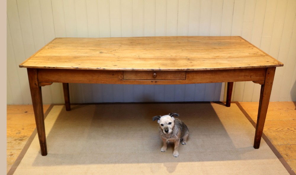 Large Rustic French Beech Farmhouse Table View IV