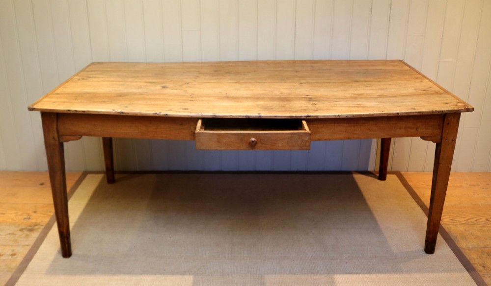 Large Rustic French Beech Farmhouse Table View VII