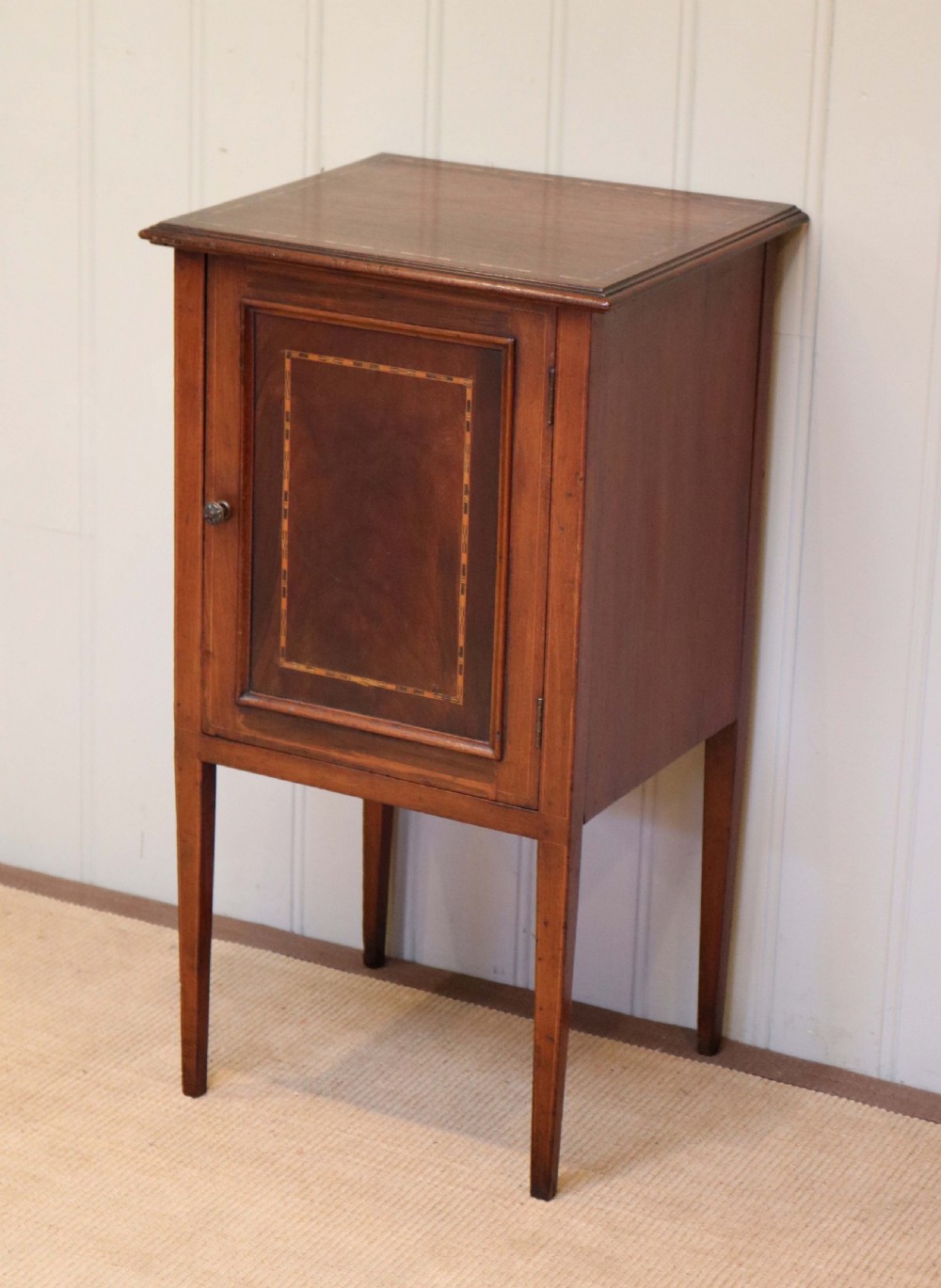 Edwardian Inlaid Mahogany Pot Cupboard