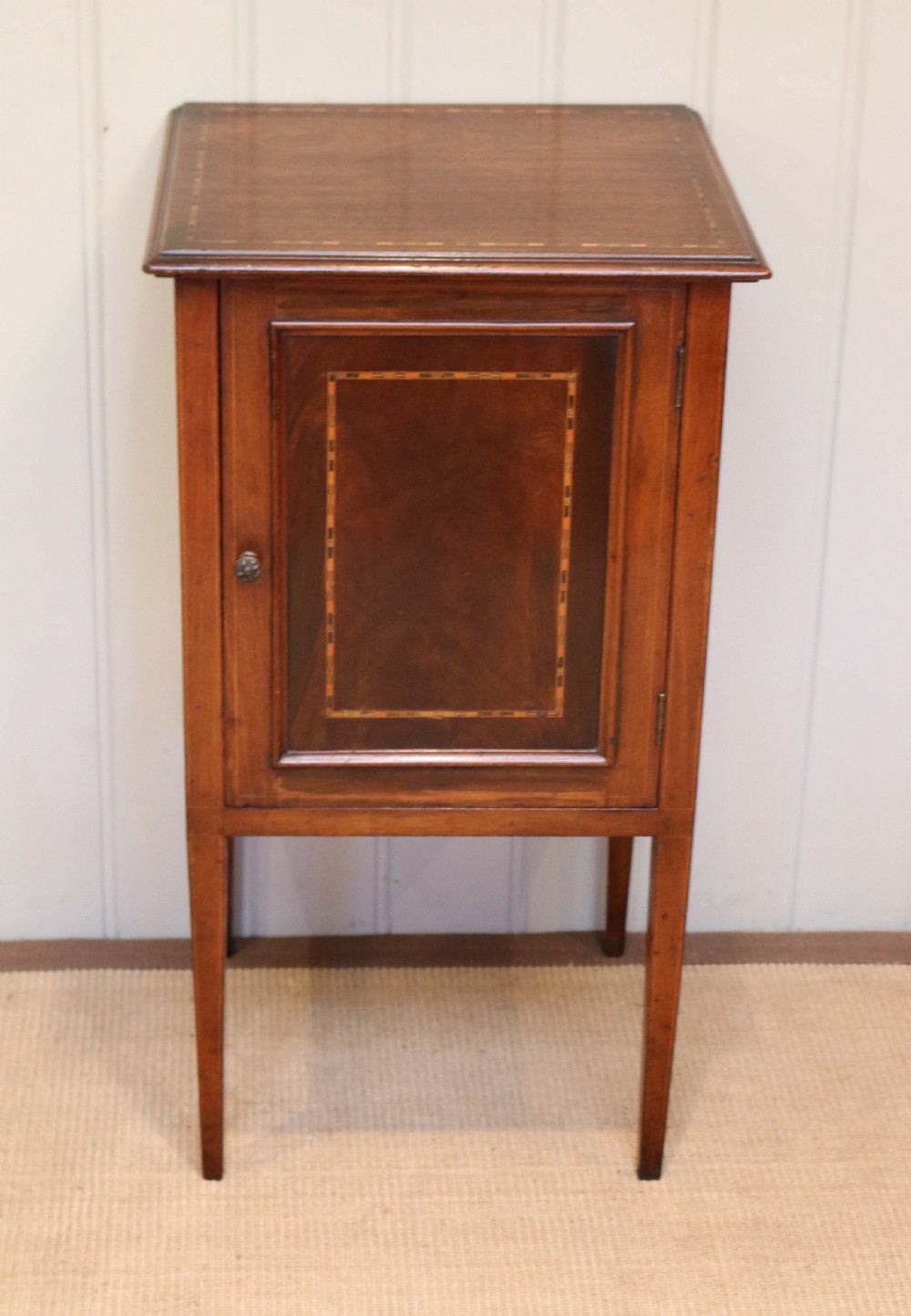 Edwardian Inlaid Mahogany Pot Cupboard View III