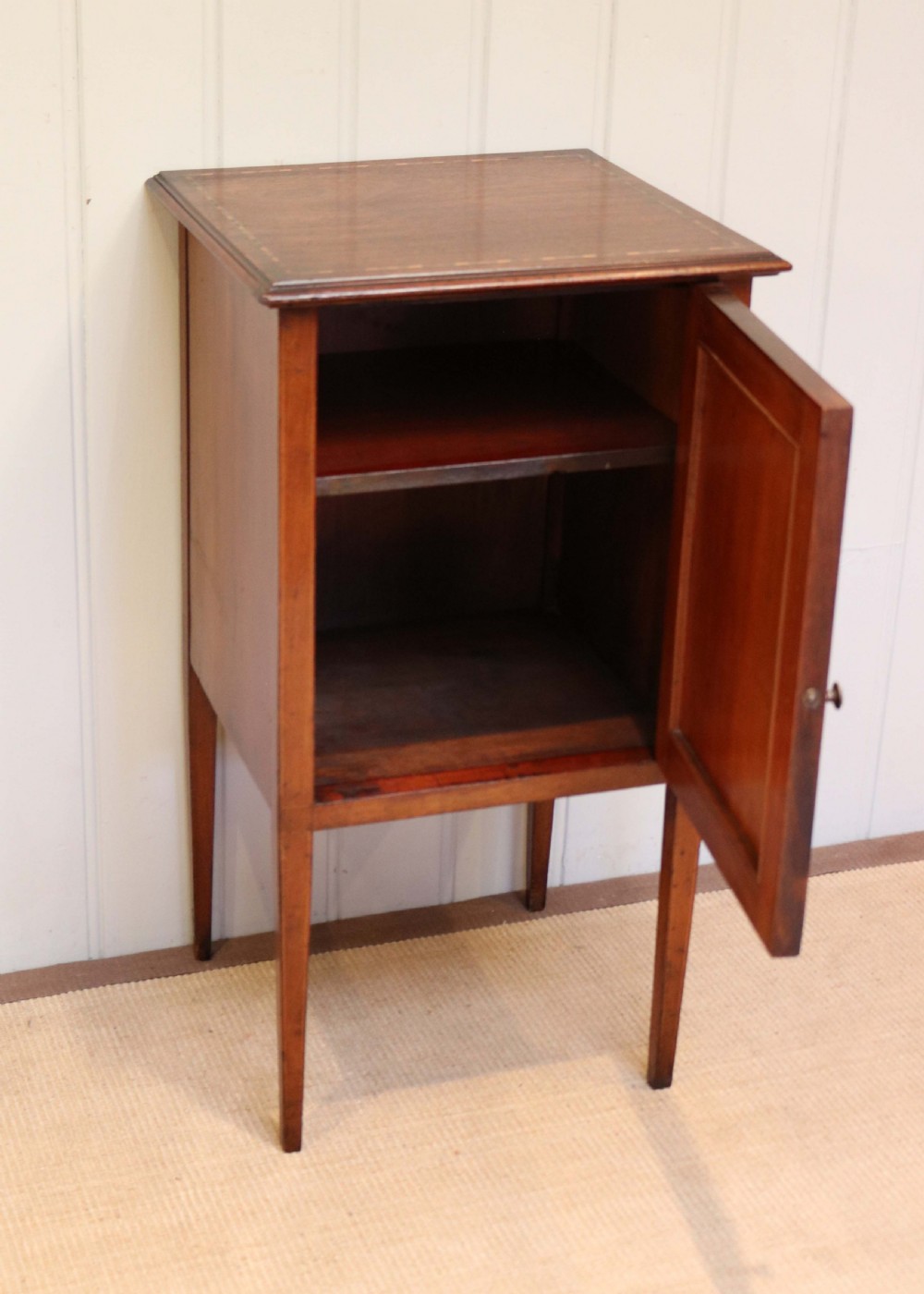 Edwardian Inlaid Mahogany Pot Cupboard View IV