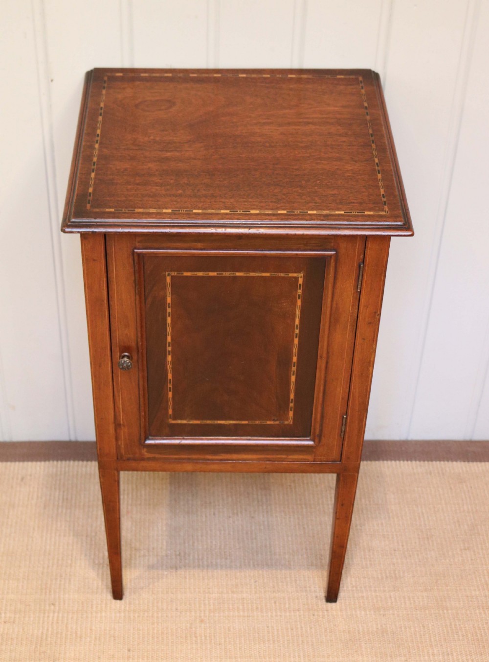 Edwardian Inlaid Mahogany Pot Cupboard View V