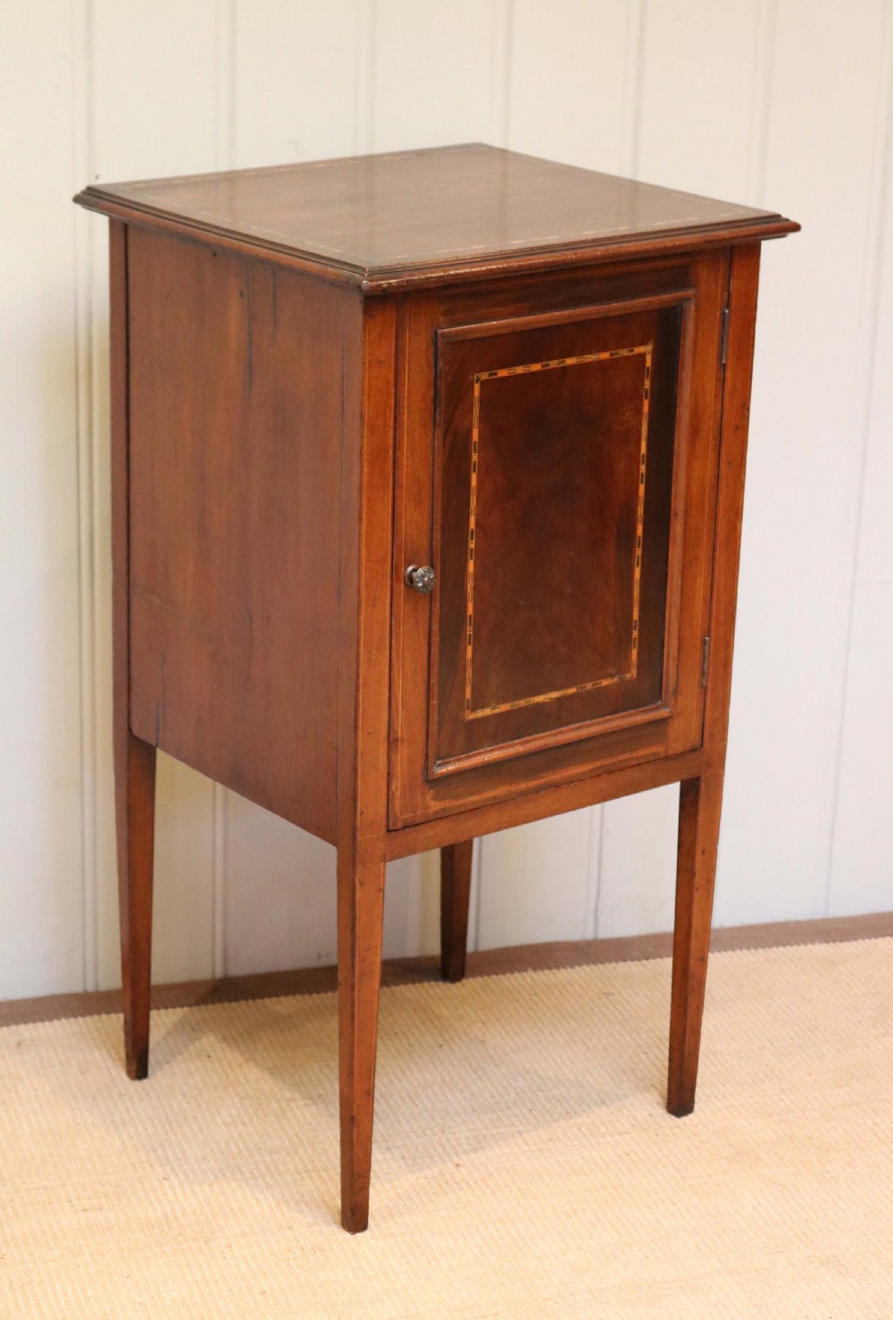 Edwardian Inlaid Mahogany Pot Cupboard View VII