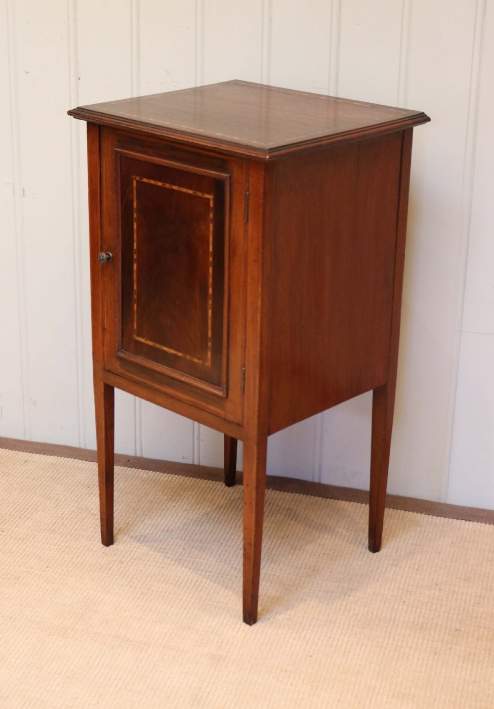 Edwardian Inlaid Mahogany Pot Cupboard View VIII