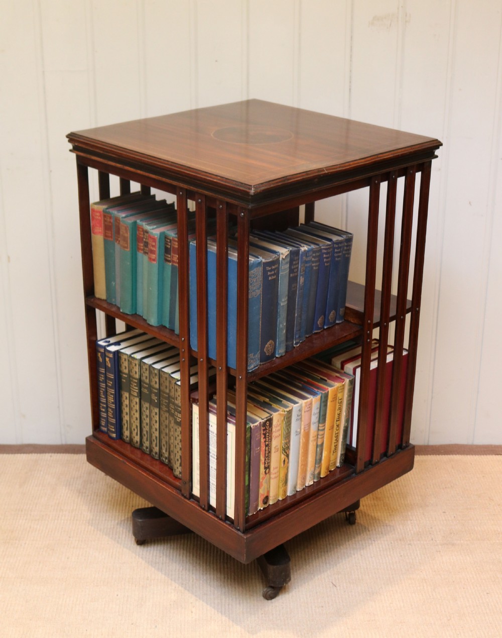 Edwardian Mahogany Revolving Bookcase View III