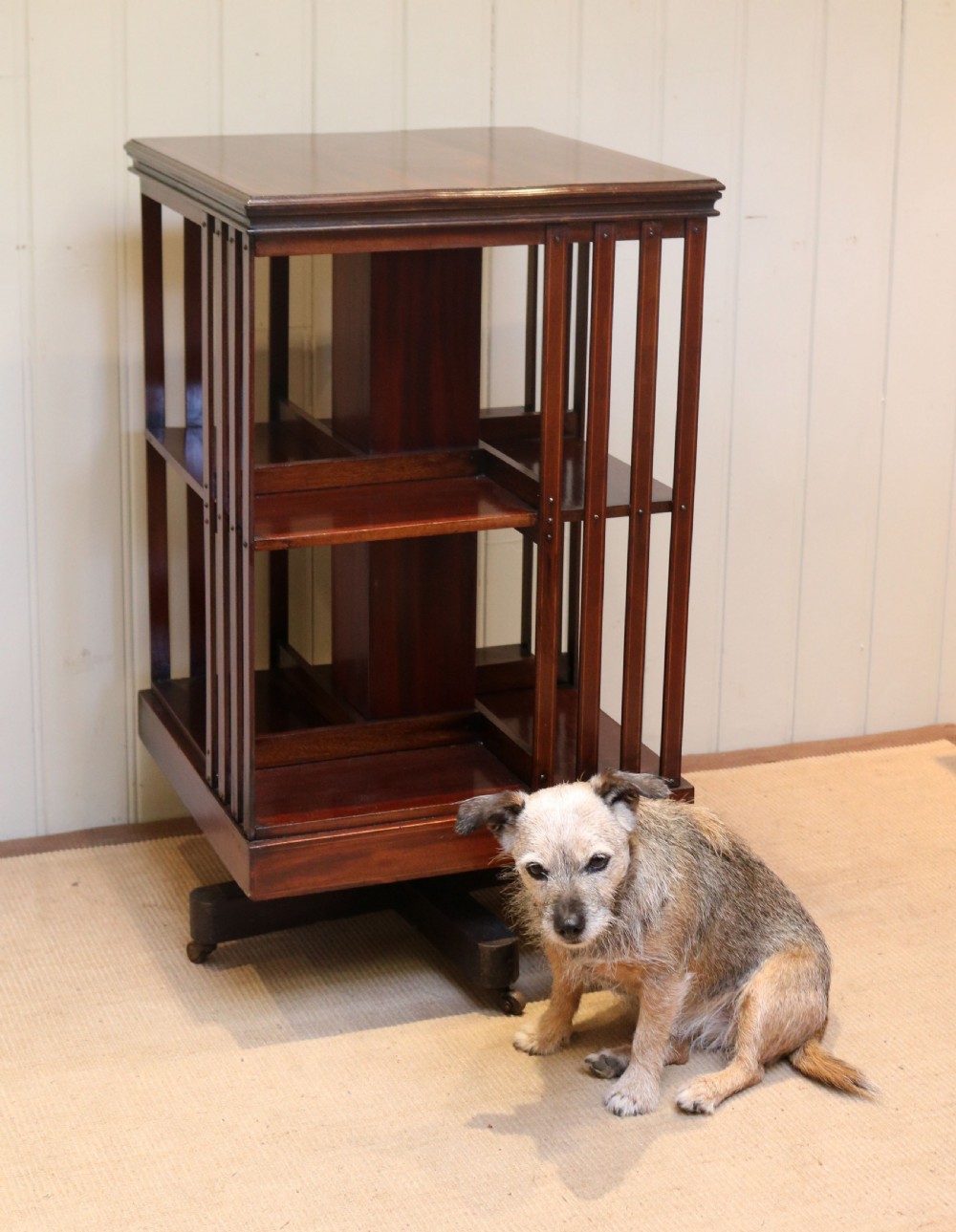 Edwardian Mahogany Revolving Bookcase View VIII