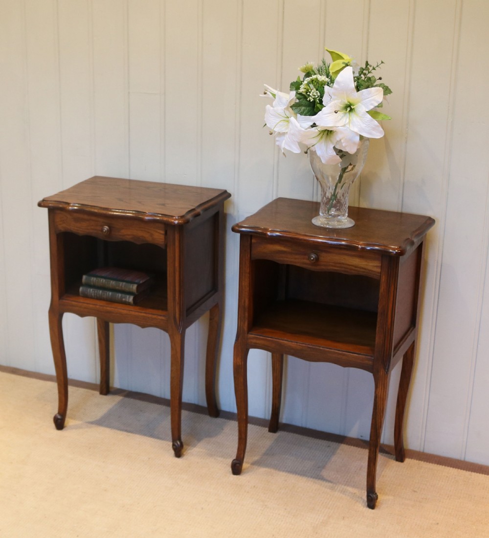Pair Of French Oak Bedside Cabinets View II